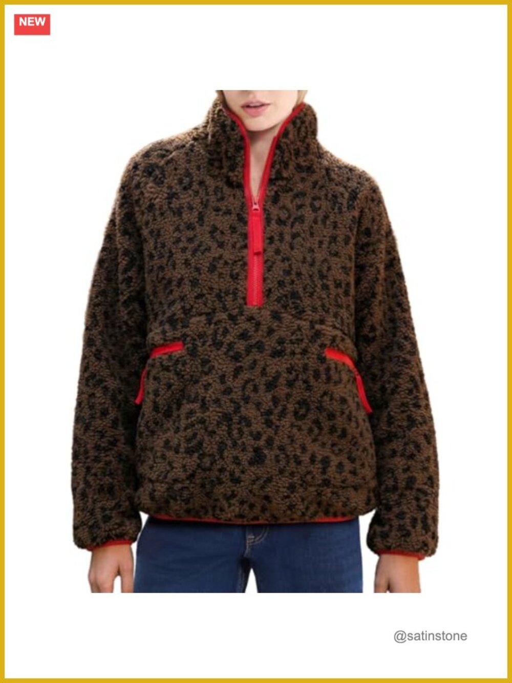 Fuzzy Half Zip Fleece Jacket Women Long Sleeve Sherpa Pullover Sweatshirt